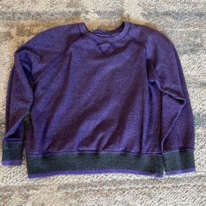 Purple crew neck sweatshirt